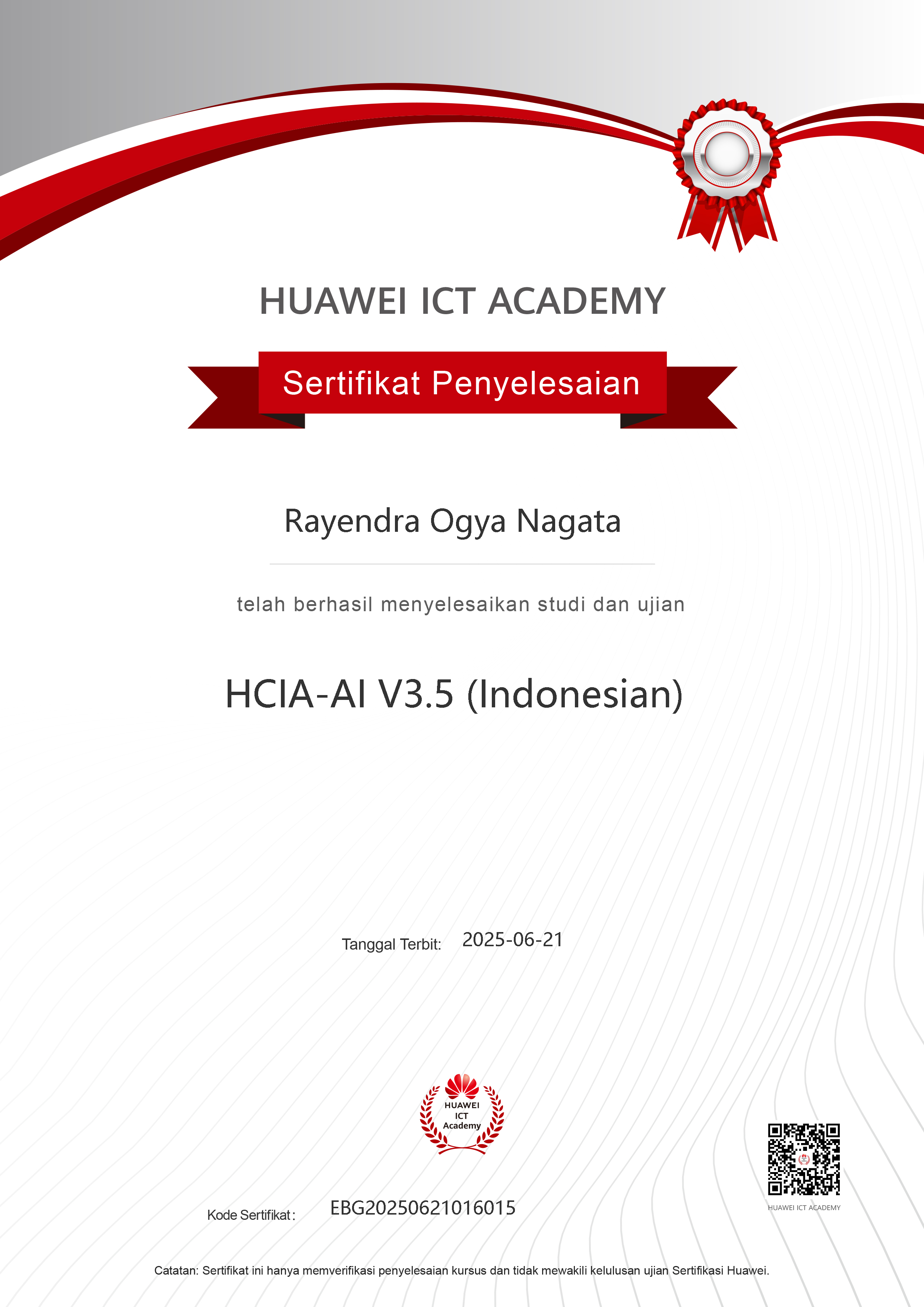 Huawei HCIA-AI Certificate